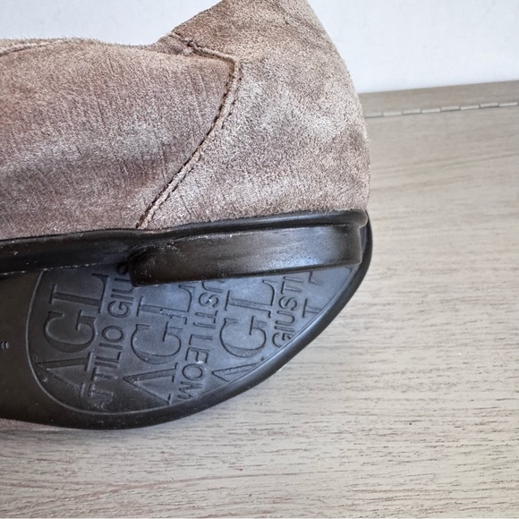 AGL Attilio Giusti Leombruni Monika‎ Ballet Flats Size 38 Brown Suede Cap Toe - Picture 8 of 11